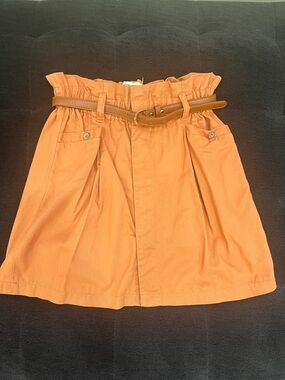 Burnt Orange Skirt with Belt